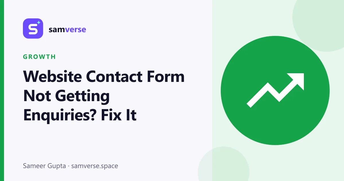 Why Your Website Contact Form Isn't Getting Enquiries (and How to Fix It)