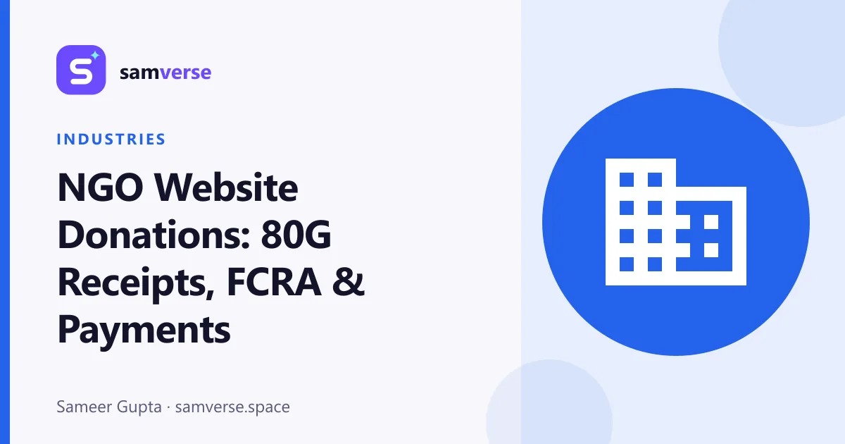 Online Donations for NGOs and Trusts: 80G Receipts, FCRA and Payment Setup