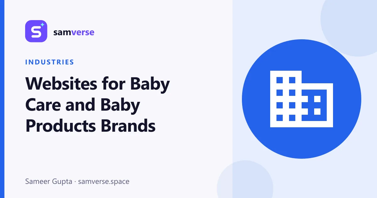 Websites for Baby Care and Baby Products Brands