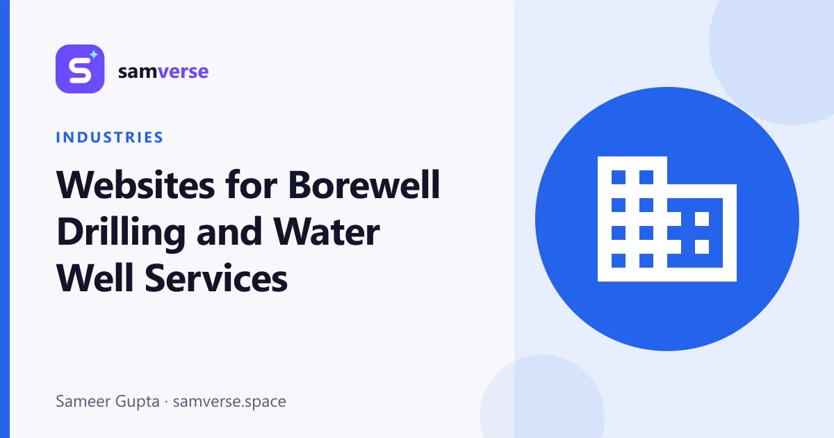 Websites for Borewell Drilling and Water Well Services