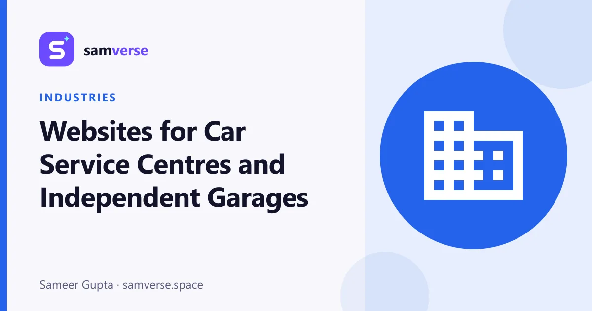 Websites for Car Service Centres and Garages: Bookings, Estimates and Trust