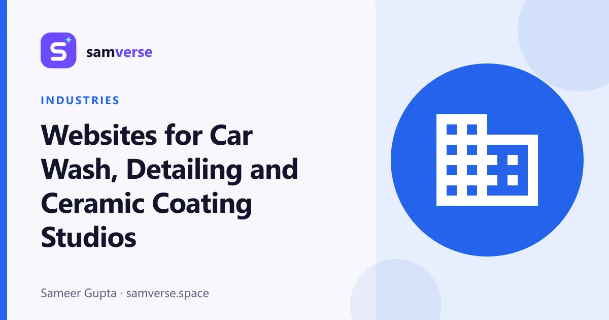 Websites for Car Wash, Detailing and Ceramic Coating Studios