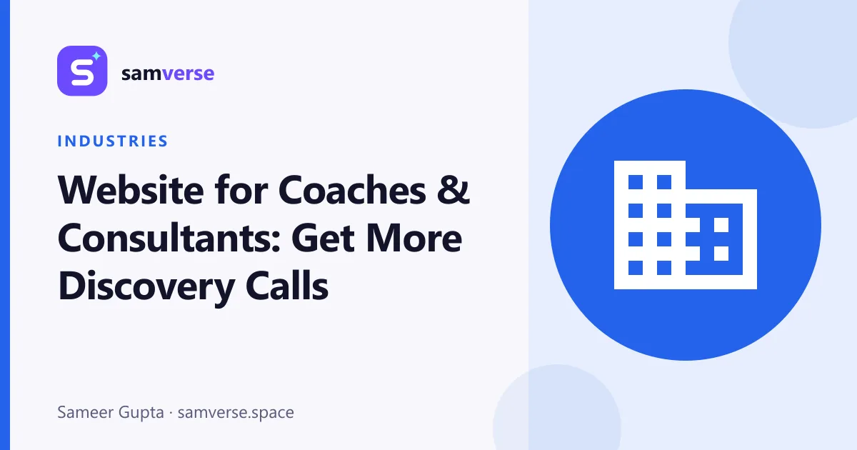 Website for Business, Career and Life Coaches: Get More Discovery Calls