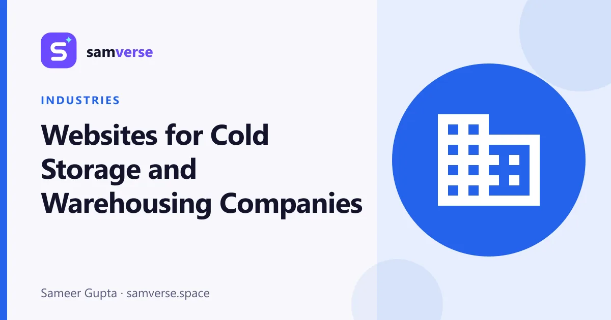 Websites for Cold Storage and Warehousing Companies
