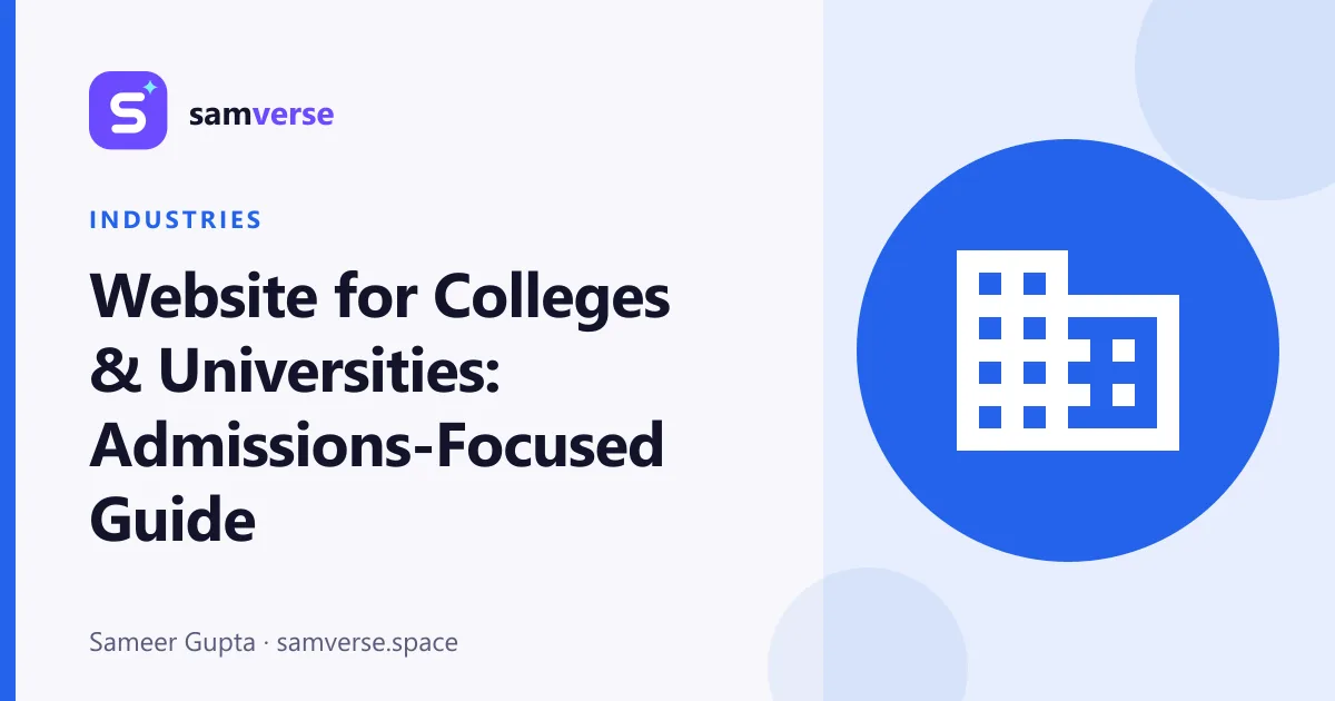 Website for Colleges and Universities: Built Around Admissions