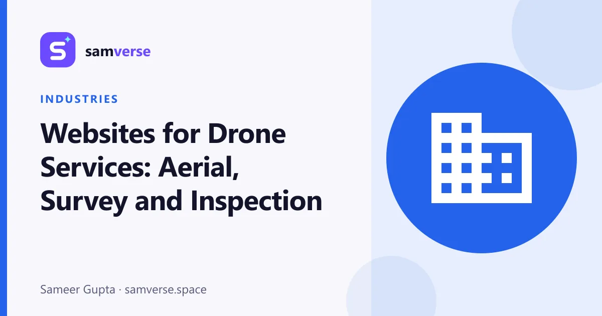 Websites for Drone Service Companies: Aerial Shoots, Surveys, Inspections and Spraying