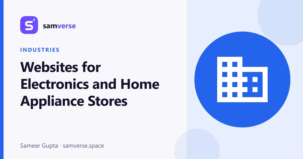 Websites for Electronics and Home Appliance Stores: Catalogue, Offers and Service