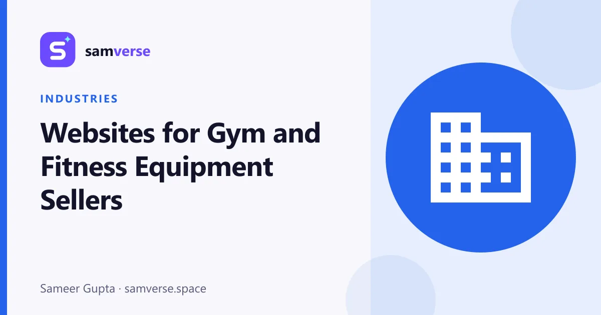 Websites for Gym and Fitness Equipment Sellers: Home Ranges, Gym Setups and Service