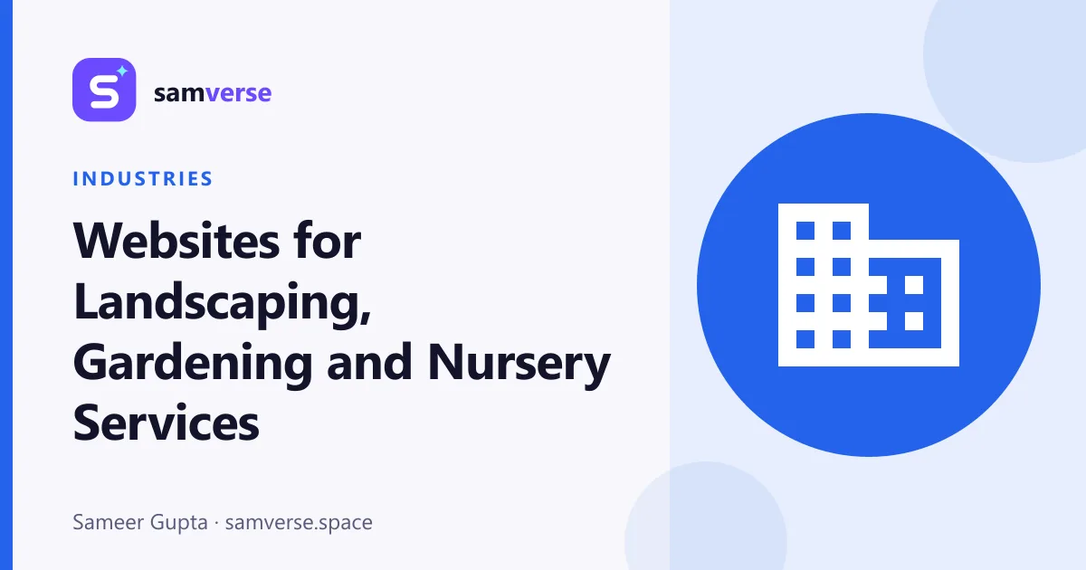 Websites for Landscaping, Gardening and Nursery Services