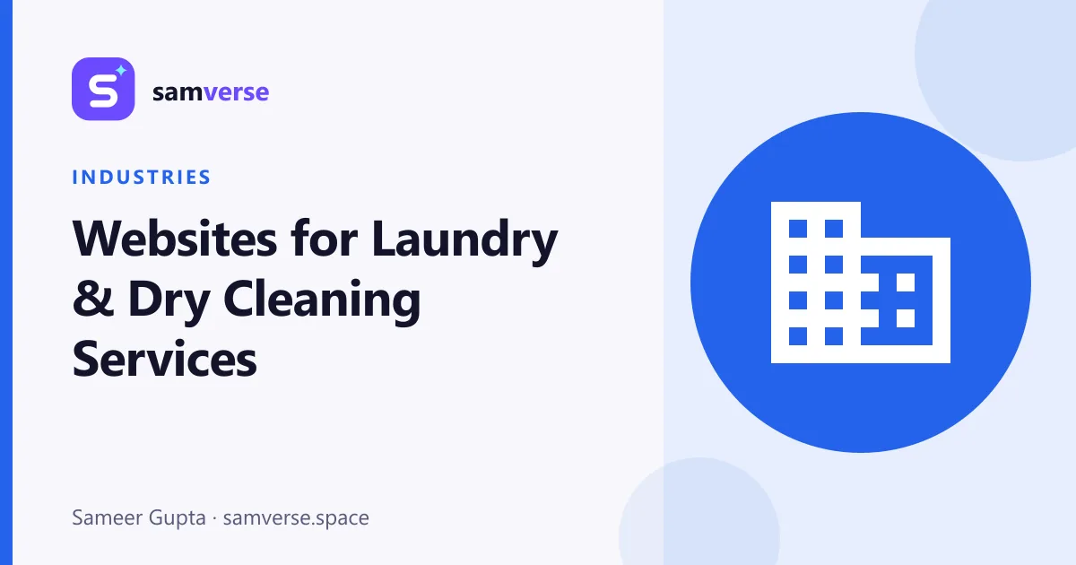 Websites for Laundry and Dry Cleaning Services