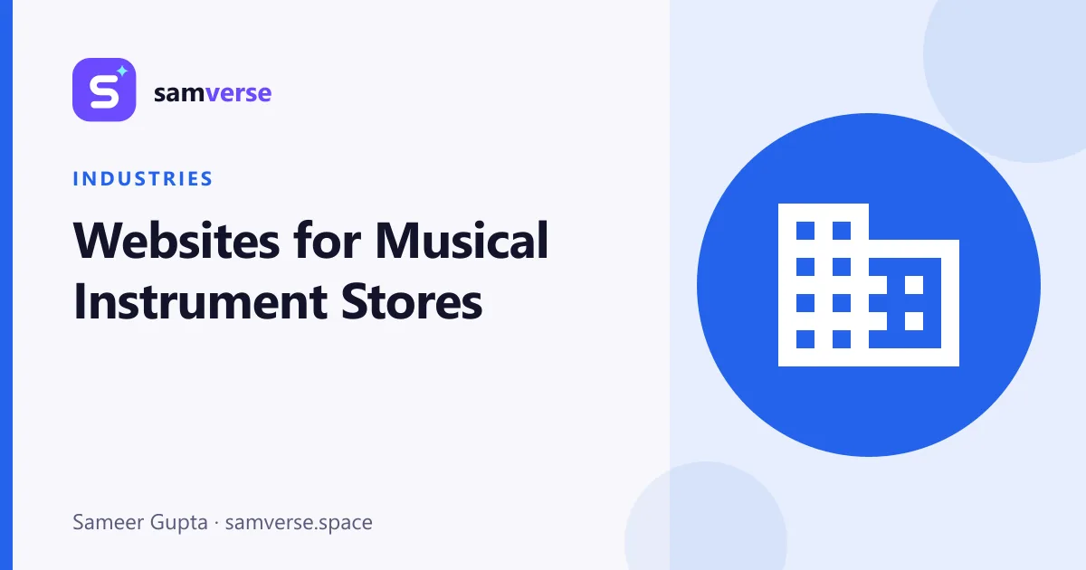 Websites for Musical Instrument Stores: Catalogue, Repairs, Rentals and Lessons