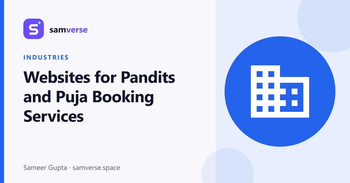Websites for Pandits and Puja Booking Services