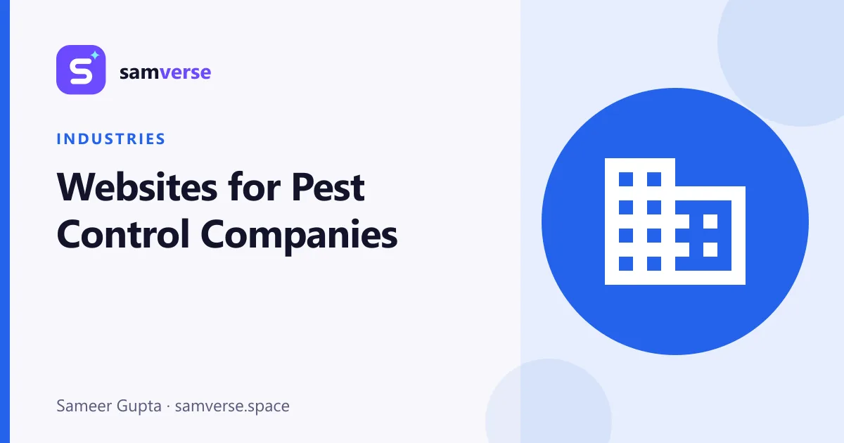 Websites for Pest Control Companies: Winning Urgent Local Enquiries
