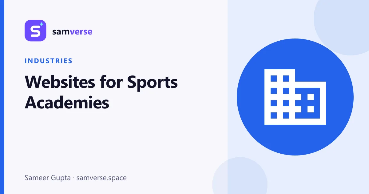 Websites for Sports Academies: Cricket, Football, Swimming and More
