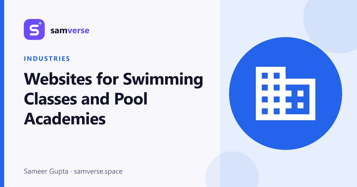 Websites for Swimming Classes and Pool Academies: Batches, Safety and Trial Lessons