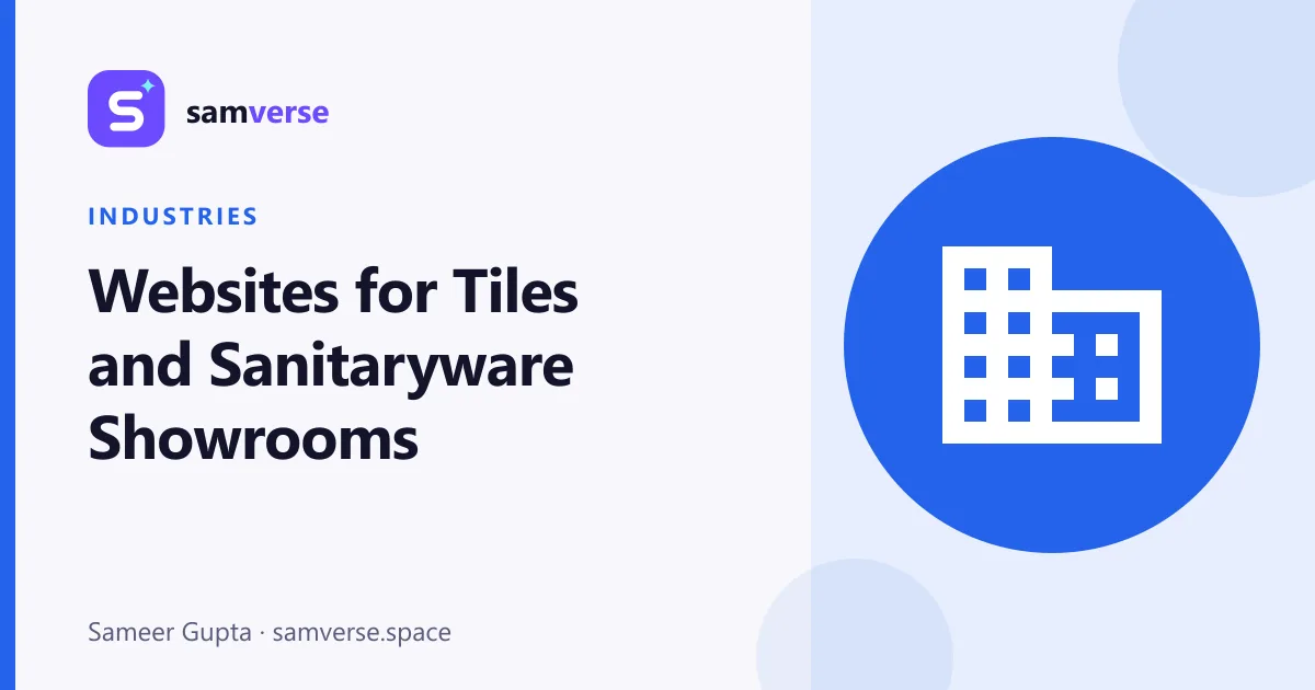 Websites for Tiles, Sanitaryware and Bathroom Fittings Showrooms