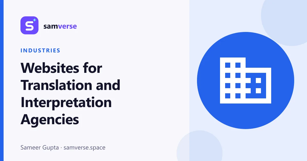 Websites for Translation and Interpretation Agencies