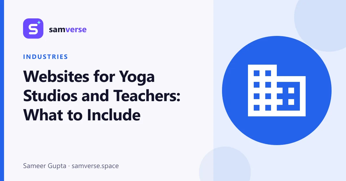 Websites for Yoga Studios and Teachers: Classes, Schedules and Online Sessions
