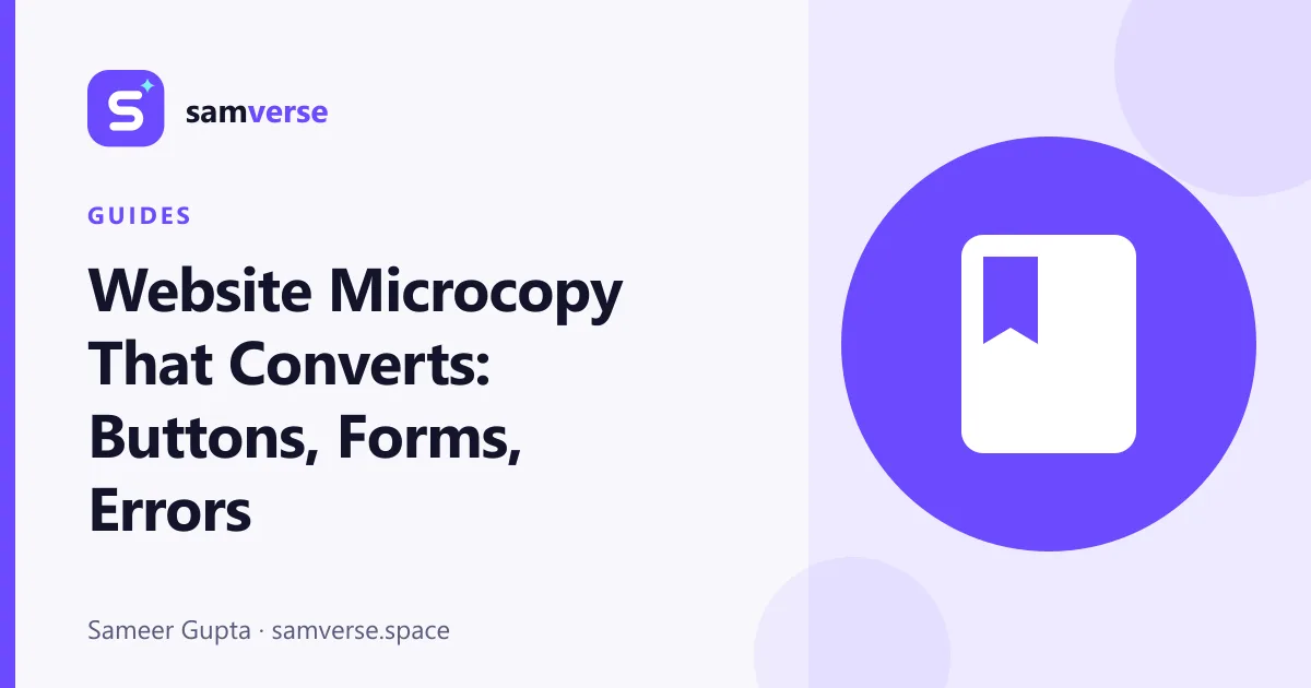 Website Microcopy That Converts: Buttons, Forms and Error Messages
