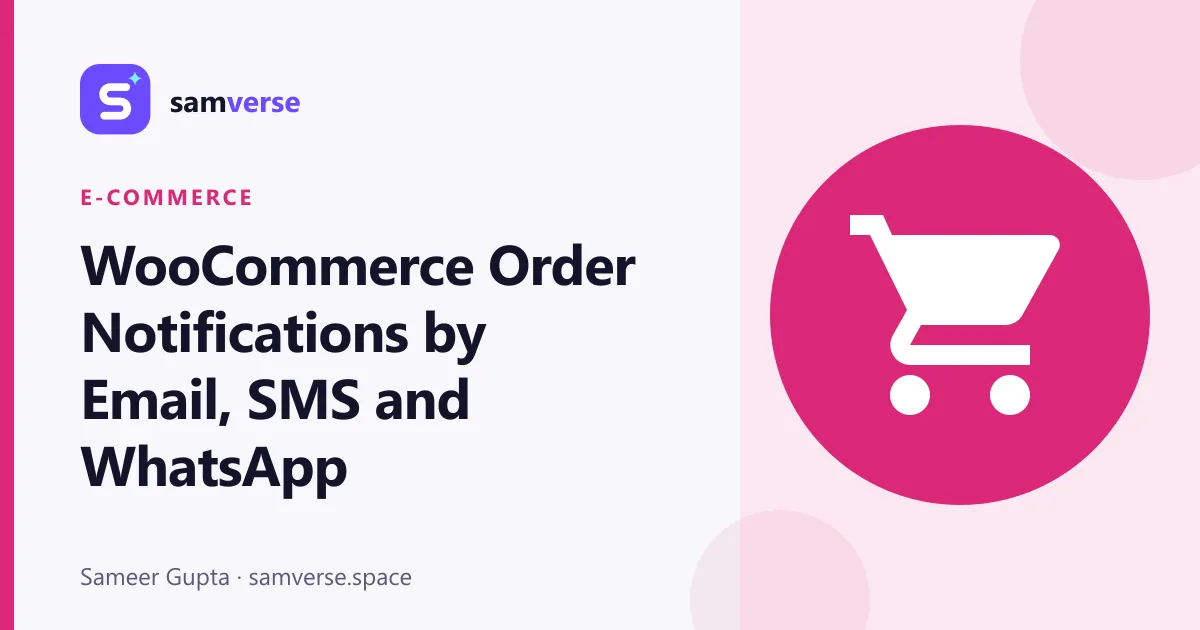 WooCommerce Order Notifications by Email, SMS and WhatsApp