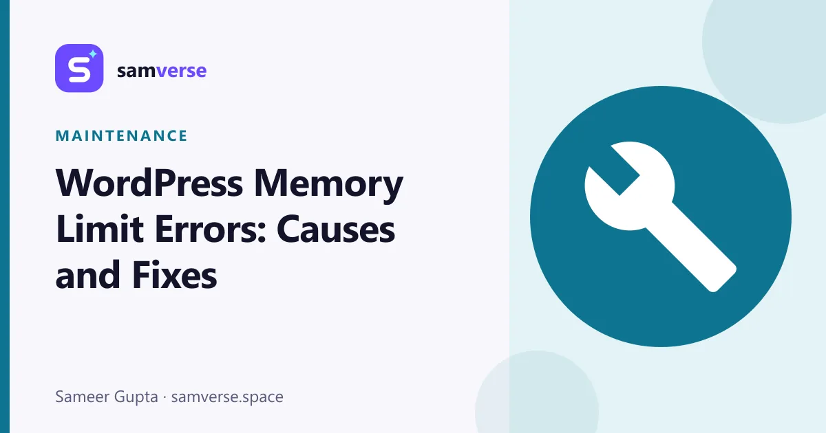 "Allowed Memory Size Exhausted" in WordPress: Causes and Fixes for Memory Limit Errors